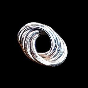SIGNED ISRAEL Massive Electroform 925 Sterling Silver Ring Size 8